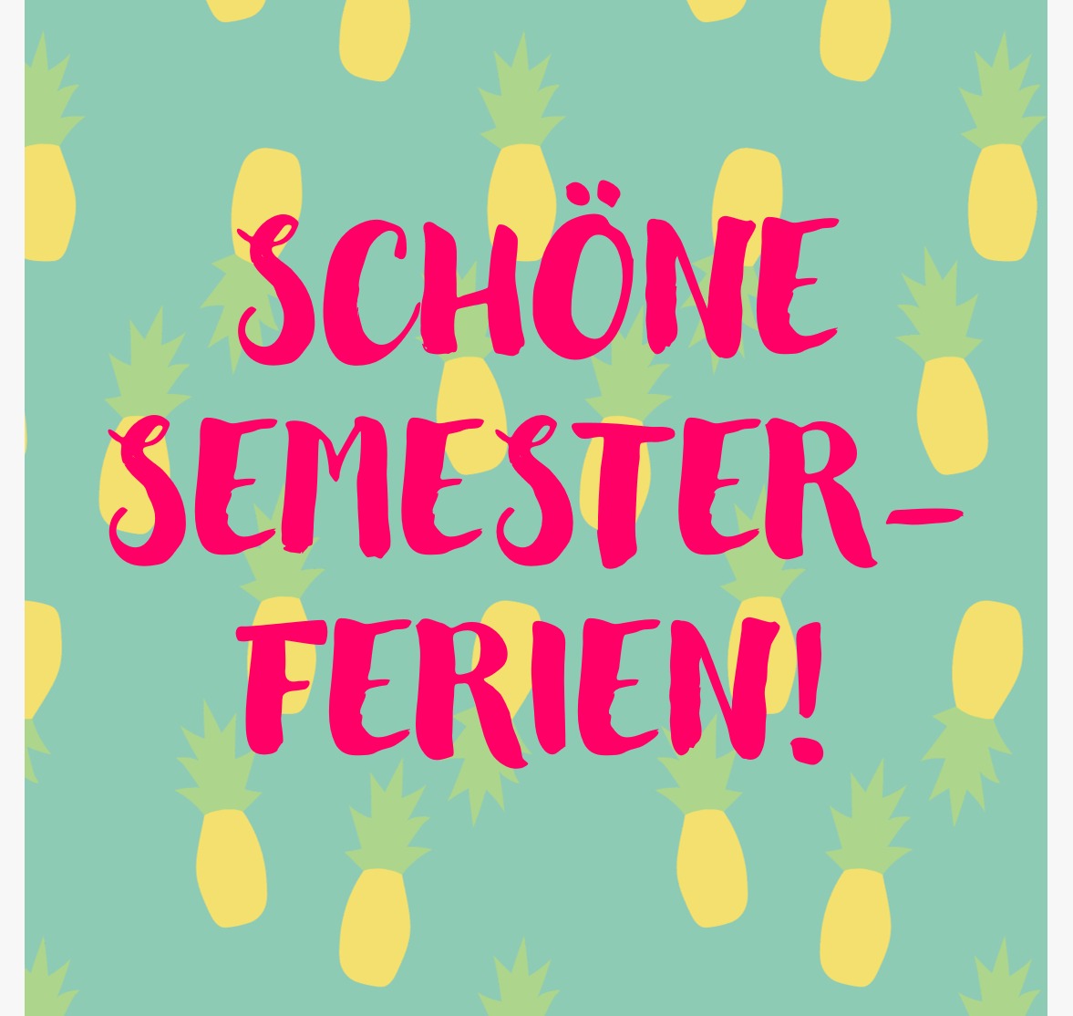 Das FIB wünscht schöne Semesterferien